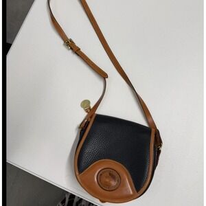 Dooney & Bourke All Weather Leather Crossbody Bag Black British Tan Vintage